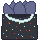 Jet Black Splatter Moxyn Plushie Baggie